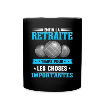 Boule Lyonnaise Retraite Bouliste - Mug uni - noir - Devant