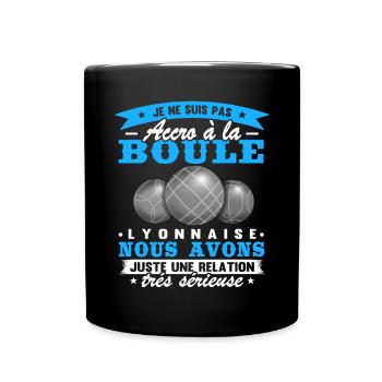 Boule Lyonnaise Cadeau amusant - Mug uni - noir - Devant