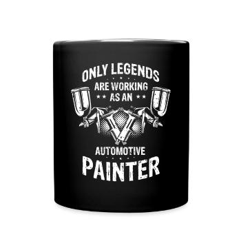 Automotive Car Painter Vehicle Sprayer Automotive - Full Colour Mug - black - Front