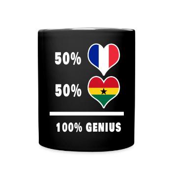 La France et le Ghana 100 % géniaux - Mug uni - noir - Devant
