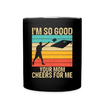Cornhole Player Cornhole Game Best Partner - Full Colour Mug - black - Front