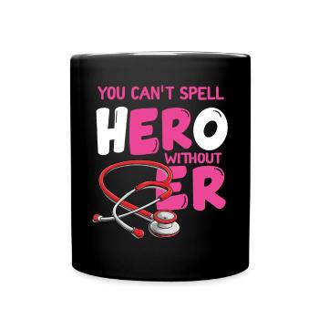 Technicien en salle d'urgence Infirmière aux urgences comme dans Hero - Mug uni - noir - Devant