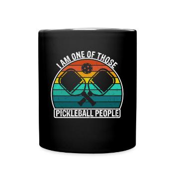 Joueur de pickleball, je fais partie de ces gens qui pagaient - Mug uni - noir - Devant
