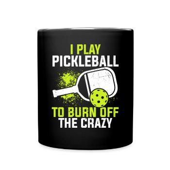 Pickleball Player Paddle Sport Game Match Season - Full Colour Mug - black - Front