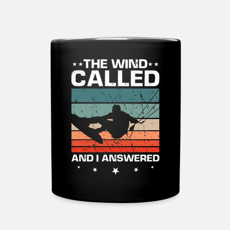 Kitesurf Wind a appelé j'ai répondu Kiteboarding - Mug uni - noir