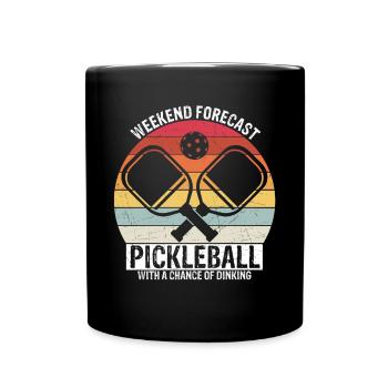 Pickleball Dinking Season Weekend Forecast Player - Full Colour Mug - black - Front