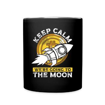 La fusée vers la lune - Mug uni - noir - Devant