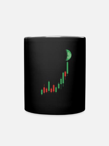Grünes Krypto diagramm - Tasse einfarbig - Schwarz