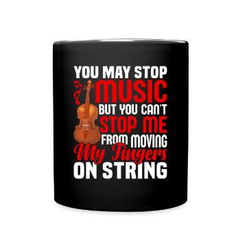 Me From Moving My Fingers On String - Violine - Tasse einfarbig - Schwarz - Vorne