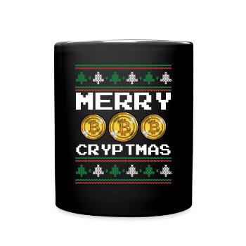 Noël Bitcoin moche - Mug uni - noir - Devant