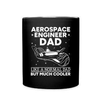 Aerospace Engineer Dad Space Exploration Space Tra - Tasse einfarbig - Schwarz - Vorne