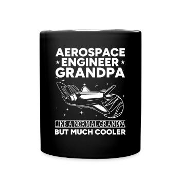 Aerospace Engineer Grandpa Space Exploration Space - Tasse einfarbig - Schwarz - Vorne