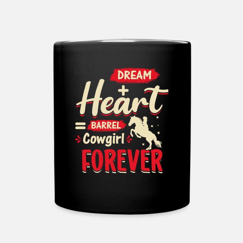 Traum + Herz = Barrel Forever - Barrel - Tasse einfarbig - Schwarz