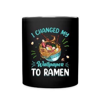 I have my wallpaper in ramen - - Full Colour Mug - black - Front