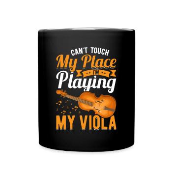 Can't touch my place, I'm playing - Full Colour Mug - black - Front
