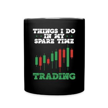 Trader mon temps libre - Mug uni - noir - Devant