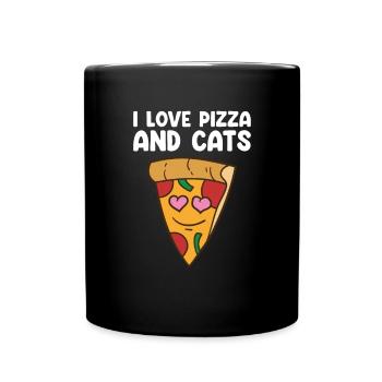 Pizza Quote Pizza Lovers Funny Food Pizza - Full Colour Mug - black - Front