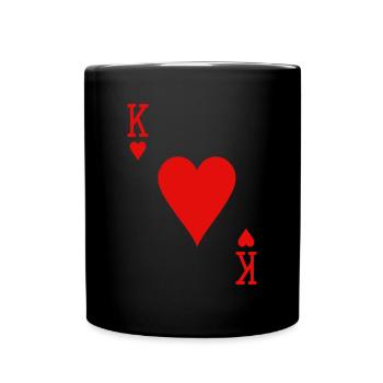 King Of Hearts Matching Couple Saint Valentine's D - Full Colour Mug - black - Front