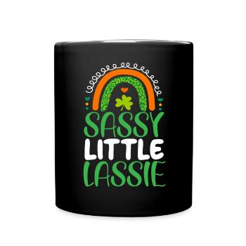 Sassy Little Lassie St. Patricks Day Irish Pride - Tasse einfarbig - Schwarz - Vorne