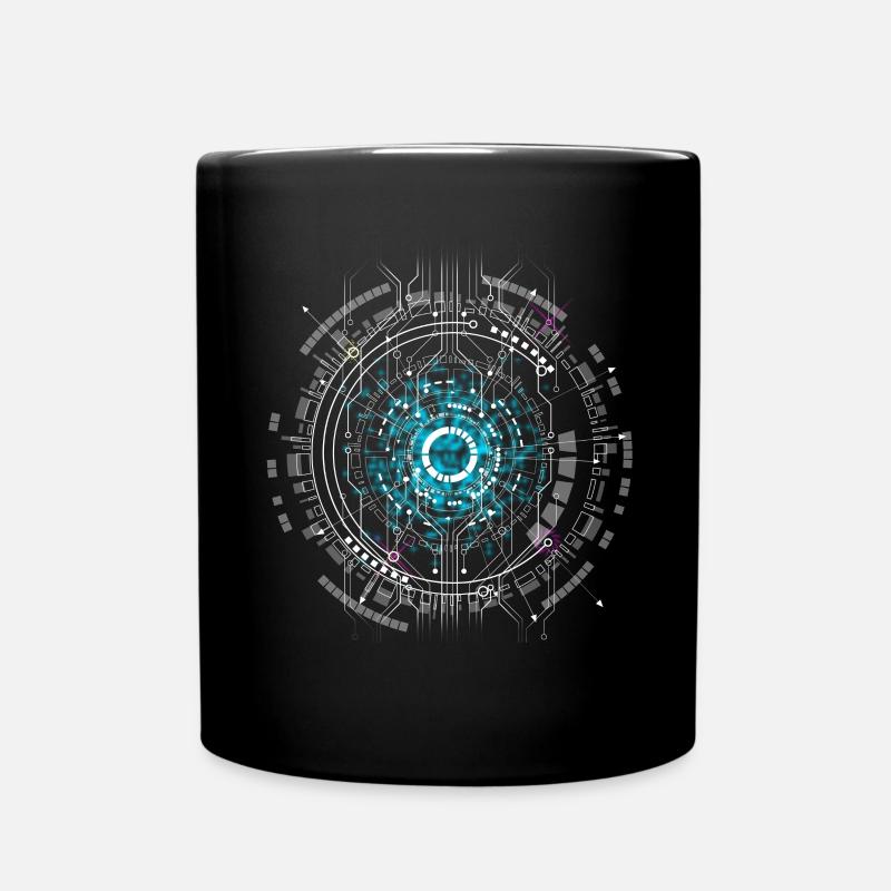 ordinateur Espace cpu pc Nerd Circuit imprimé Board Warp geek ai ki - Mug uni - noir
