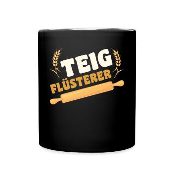 Pizza Bäcker Konditor | Teigflüsterer - Tasse einfarbig - Schwarz - Vorne