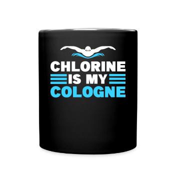 Schwimmen Bademeister | Chlorine Is My Cologne - Tasse einfarbig - Schwarz - Vorne