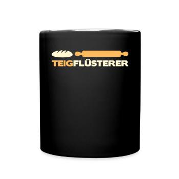 Pizza Bäcker Konditor | Teigflüsterer - Tasse einfarbig - Schwarz - Vorne
