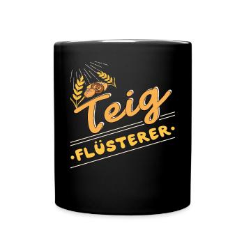 Pizza Bäcker Konditor | Teigflüsterer - Tasse einfarbig - Schwarz - Vorne