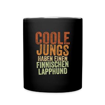 Finnischer Lapphund - Tasse einfarbig - Schwarz - Vorne