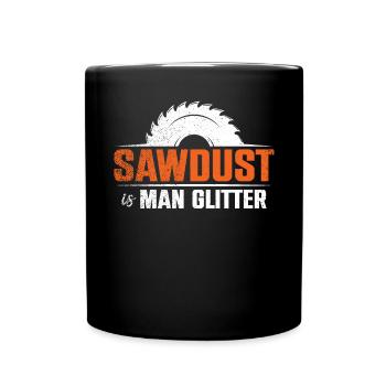 Sawdust est une scie mécanique à bois de charpentier - Mug uni - noir - Devant