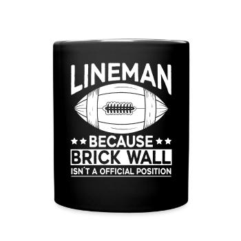 Joueur de ligne parce que Brick Wall n’est pas un officiel - Mug uni - noir - Devant
