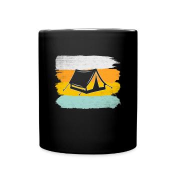 Camping Rétro - Mug uni - noir - Devant