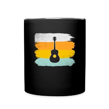 Guitar Retro - Full Colour Mug - black - Front