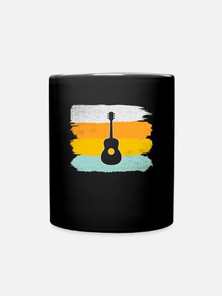 Gitarre Retro - Tasse einfarbig - Schwarz