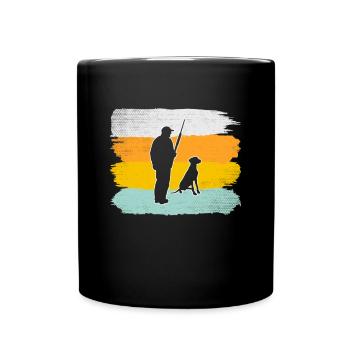 Chasse rétro - Mug uni - noir - Devant