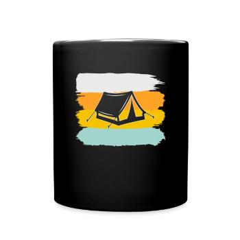 Camping Rétro - Mug uni - noir - Devant