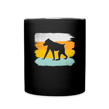 Affe Retro - Tasse einfarbig - Schwarz - Vorne