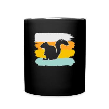 Squirrel Retro - Full Colour Mug - black - Front