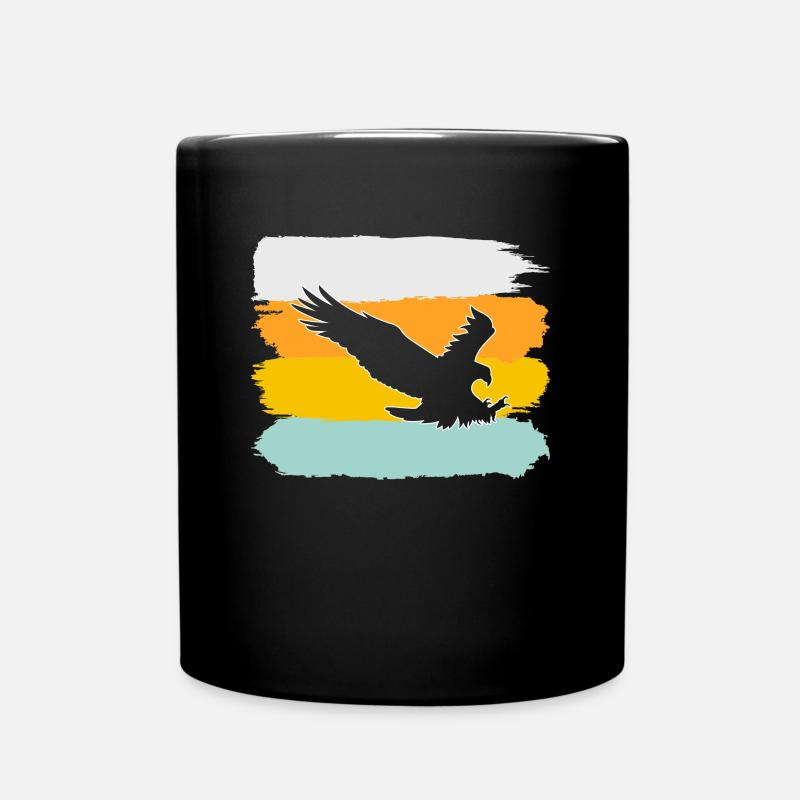 Adler Retro - Tasse einfarbig - Schwarz