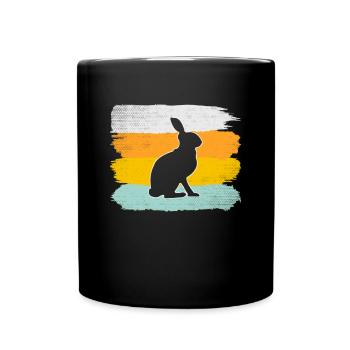 Lapin Rétro - Mug uni - noir - Devant