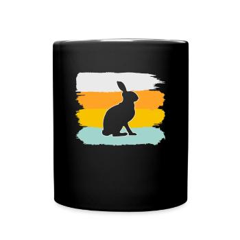 Lapin Rétro - Mug uni - noir - Devant