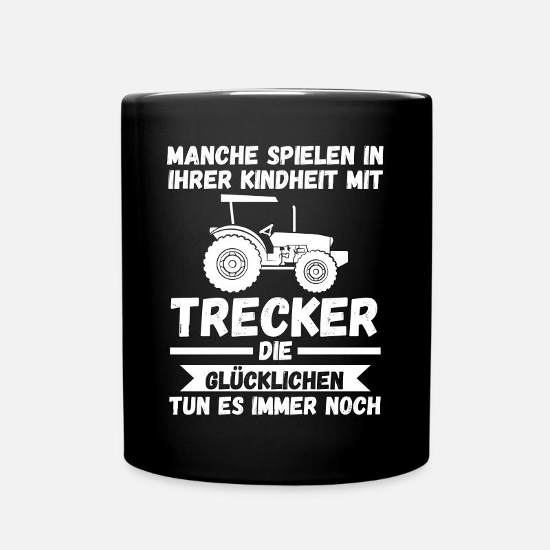 Landwirt Landwirtschaft Bauer Trecker Traktor - Tasse einfarbig - Schwarz