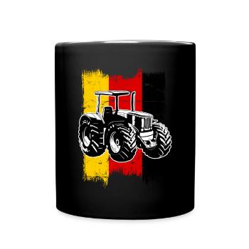 Landwirt Landwirtschaft Bauer Trecker Traktor - Tasse einfarbig - Schwarz - Vorne
