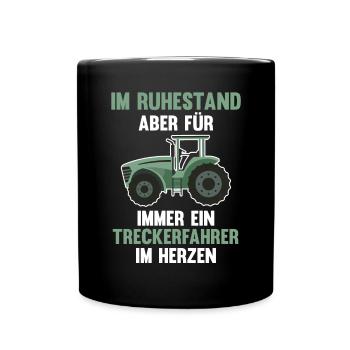 Landwirt Landwirtschaft Rentner Ruhestand Bauer Tr - Tasse einfarbig - Schwarz - Vorne