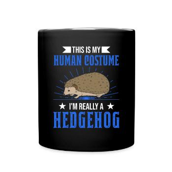 Hérisson Humain Costume Hallowee Hérisson Épineux - Mug uni - noir - Devant