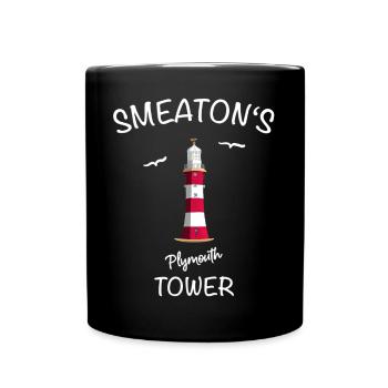Plymouth, Leuchtturm Smeatons‘s Tower, England - Tasse einfarbig - Schwarz - Vorne