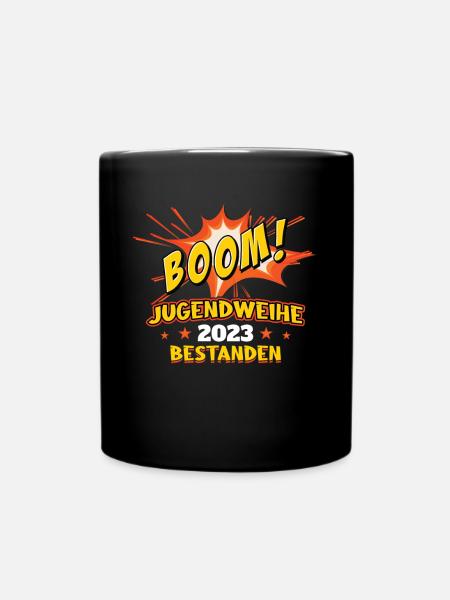 Jugendweihe 2023 Mädchen Junge - Tasse einfarbig - Schwarz