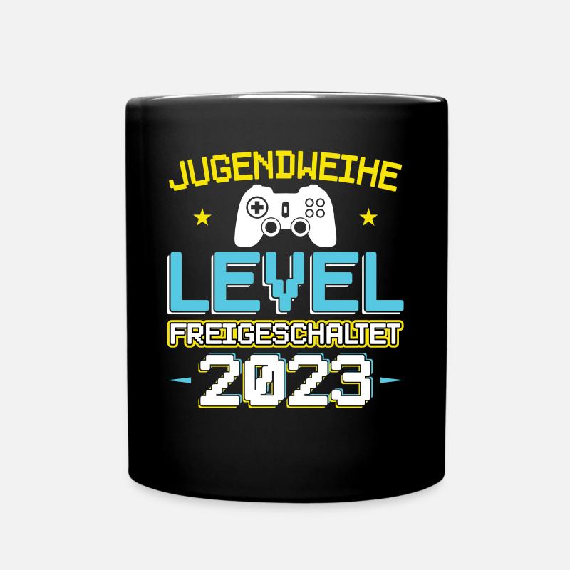 Jugendweihe 2023 Mädchen Junge - Tasse einfarbig - Schwarz