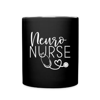 Cute Neuro Nurse Shirt - Neurology Nursing - Full Colour Mug - black - Front