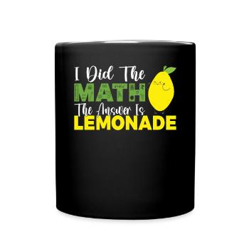 Limonade Geschenkideen - Tasse einfarbig - Schwarz - Vorne